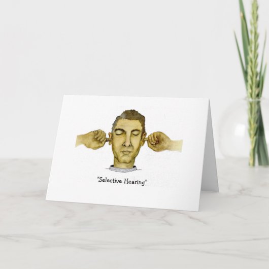 Grappig met selectieve hoorzitting kaart (Voorkant)