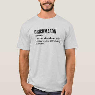 Grappig Metselaar Definitie T-Shirt voor Mannen