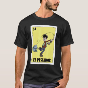 Grappig Mexicaans ontwerp voor visser El Pescador T-shirt