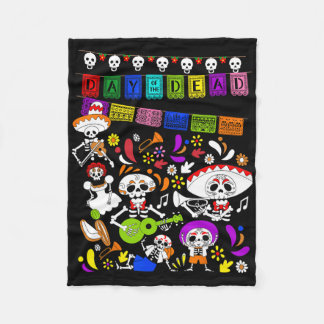 Grappig Mexicaans Skelet - Dia De Los Muertos Dag  Fleece Deken