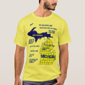 Grappig Michigan kaart ontwerp T-shirt (Voorkant)