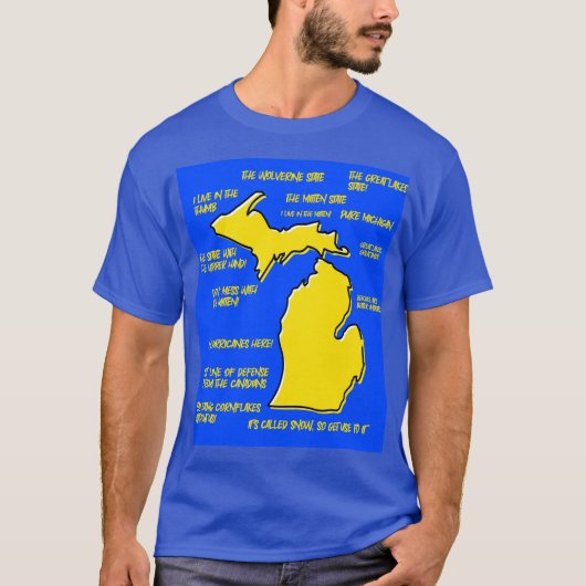 Grappig Michigan ontwerp T-shirt (Voorkant)