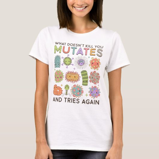 Grappig Microbiologie Lab Wetenschap Cel Biologie T-shirt (Voorkant)