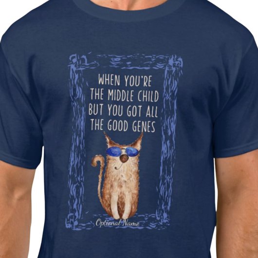 Grappig middelste kind t-shirt