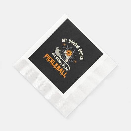 Grappig mijn bezem brak dus nu speel ik pickleball servet (Hoek)