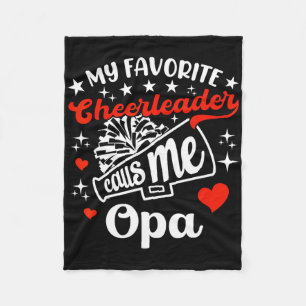 Grappig Mijn favoriete cheerleader noemt me opa ch Fleece Deken
