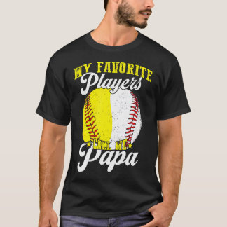 Grappig Mijn Favoriete Honkbal Softbal Speler Noem T-shirt