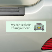 Grappig Mijn groene Figaro auto is mooier Bumperst Bumpersticker (Op auto)