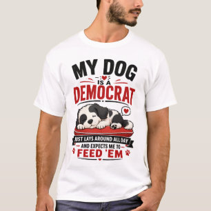 Grappig Mijn Hond Is Een Democraat Lui Puppy Polit T-shirt