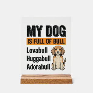 Grappig Mijn Hond Zit Vol Met Olie Beagle Vintage Acryl Bord