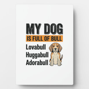 Grappig Mijn Hond Zit Vol Met Olie Beagle Vintage Fotoplaat
