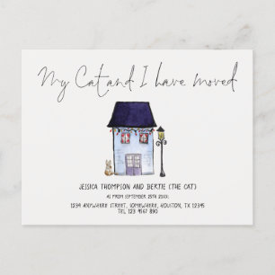 Grappig Mijn kat en ik hebben verplaatst Script Ni Aankondigingskaart