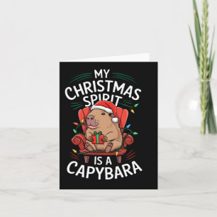 Grappig Mijn Kerstgeest Capybara Matching Ugly M Kaart