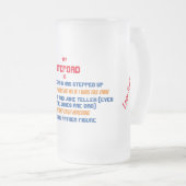 Grappig mijn stiefvader citaat matglas bierpul (Voorkant rechts)