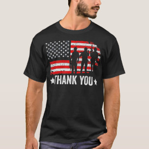 Grappig Militaire Amerikaanse vlag Apparel Dank u  T-shirt