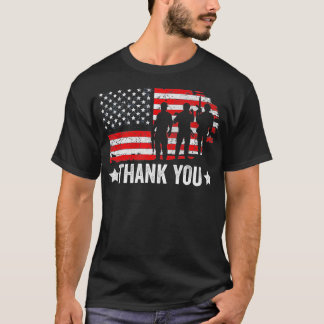 Grappig Militaire Amerikaanse vlag Apparel Dank u  T-shirt