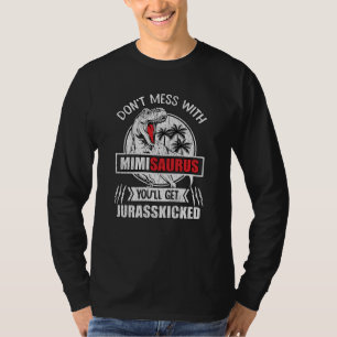 Grappig Mimi Cadeau Dinosaur Oma Humor Oma T-shirt