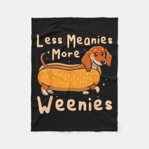 Grappig Minder Betekent Meer Wenies teckel Quote Fleece Deken