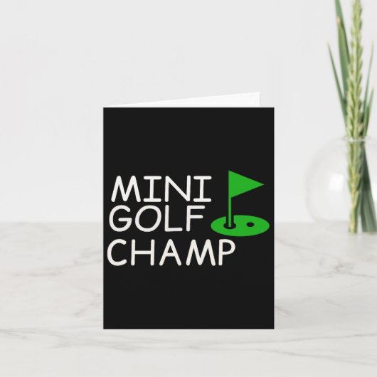 Grappig Mini Golf ontwerp Kaart (Voorkant)