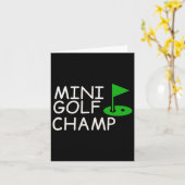 Grappig Mini Golf ontwerp Kaart (Gele Bloem)