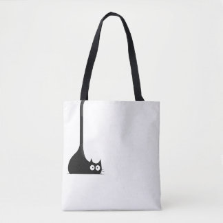 Grappig minimalistisch cadeau voor kattenliefhebbe draagtas