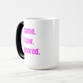 Grappig minimalistisch citaat - ik kwam ik zag dat magische mok (Voorkant links)