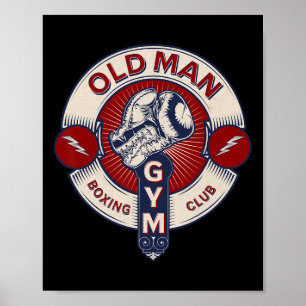 Grappig Mma Oude Man Boxing Club Combat Sports Ver Poster