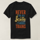 grappig model van treinmachinist t-shirt (Design voorkant)