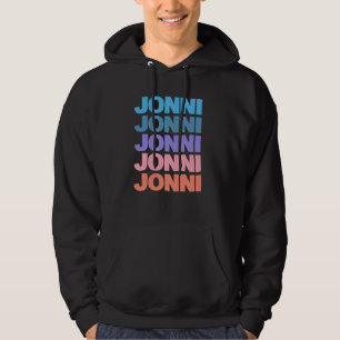 Grappig Modern Herhaald Tekstontwerp Voornaam Jonn Hoodie