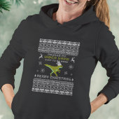 Grappig Modern Script Dinosaurus Winter Vrolijk Ke Hoodie