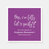 Grappig Modern Sip Ik ben 50ste verjaardag Vijftig Servet (Voorkant)