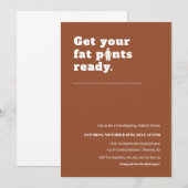 Grappig Modern Terracotta Thanksgiving Diner Party Kaart (Voorkant / Achterkant)