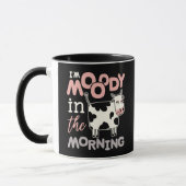 Grappig moe koe cadeaus dat ik 's ochtends humeurd mok (Links)