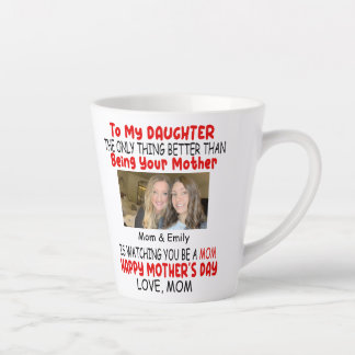 Grappig Moederdag cadeau voor dochter van mama Latte Mok