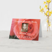 Grappig Moederdag Kaart - Voeg je eigen foto toe! (Gele Bloem)