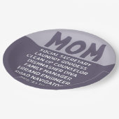 Grappig Moederdag leven van mama Papieren Bordje (Gekanteld)