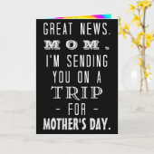 Grappig Moederdag mam Trip Retro Hippie Humor Kaart (Gele Bloem)