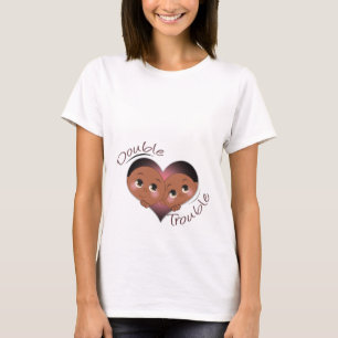 Grappig Moederschap - Tweeling Hart Dubbele Proble T-shirt