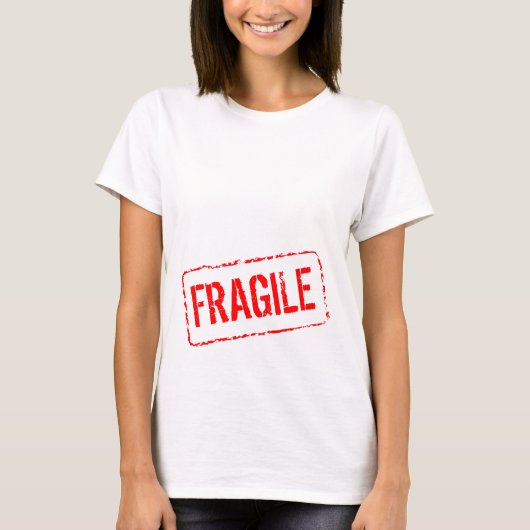 Grappig moederschapsshirt | Stempel van felle rubb T-shirt (Voorkant)
