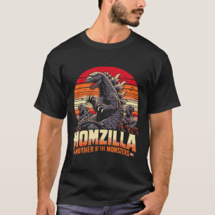 Grappig Momzilla Moeder van Monsters Retro Verjaar T-shirt