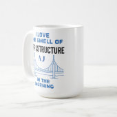 Grappig Monogram Civiele Techniek Brug Engineer Koffiemok (Voorkant links)