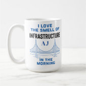 Grappig Monogram Civiele Techniek Brug Engineer Koffiemok (Links)