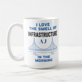 Grappig Monogram Civiele Techniek Brug Engineer Koffiemok