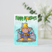 grappig monster briefkaart (Staand voorkant)