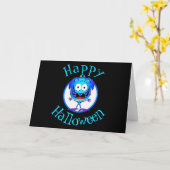 Grappig, monster, Halloween Kaart (Gele Bloem)