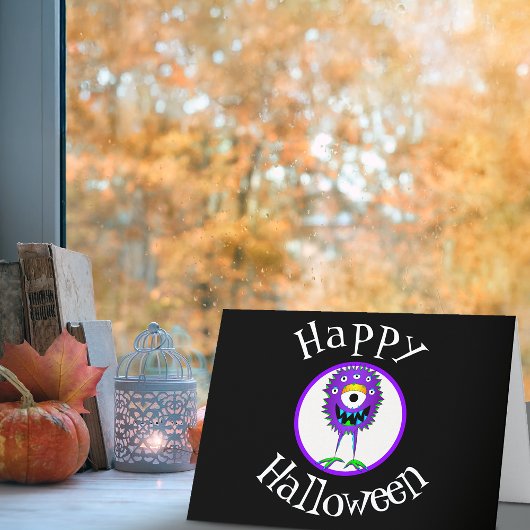 Grappig, monster, Halloween Kaart