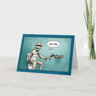Grappig Monster Mummie Kaart