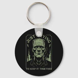 Grappig monster van Frankenstein probeert het gewo Sleutelhanger