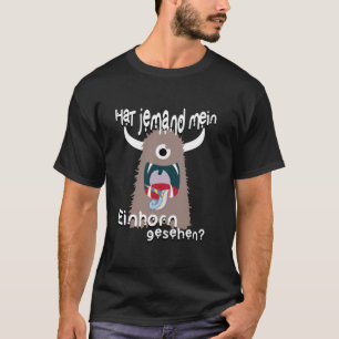 Grappig monsterontwerp met eenhoorn en humoristisc t-shirt