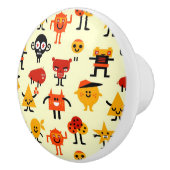 Grappig monsterpatroon keramische knop (Rechts)